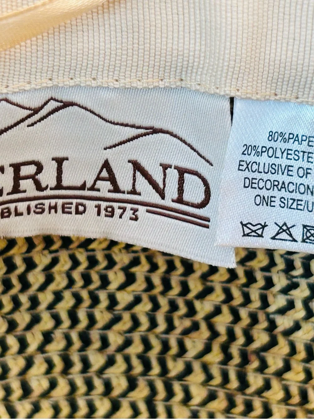 Overland one size adjustable straw, sun hat